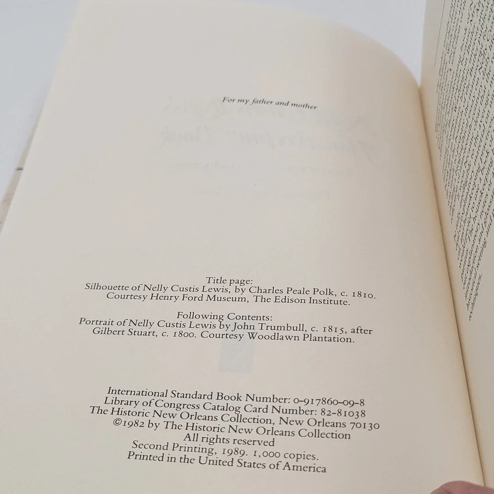 Patricia‎ Brady Schmit Nelly Custis Lewis's Housekeeping Book HC 1989 Excellent